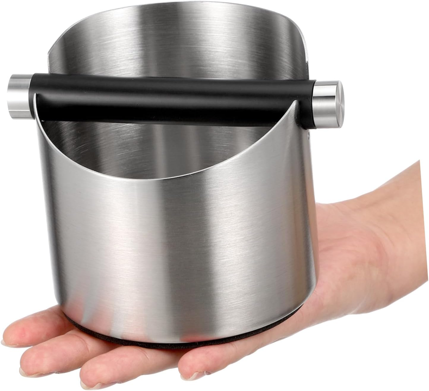 LOEFLIFA Stainless Steel Coffee Grounds Box for Espresso Machines Knock Bin for Home and Coffee Shop Use Easy to Clean Tea Ground Container Practical Waste Bucket image number 1