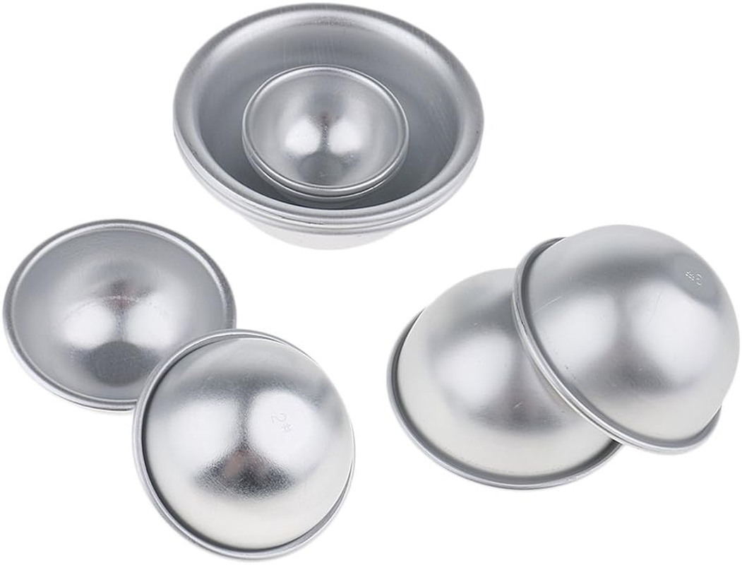4 Sets 4 Sizes Aluminum Bath Bomb Mold Mould DIY Soap Cake Making Mould image number 2