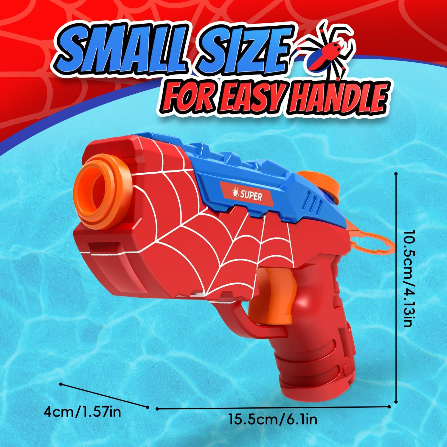 2 Pack Water Pistols for Kids, Squirt Water Guns Cool Small Manual Water Gun, Party Favors Swimming Pool Beach Outdoor Water Gun Toys, Ideal Summer Gifts for Boys Girls 3 4 5 6 7 8 image number 1