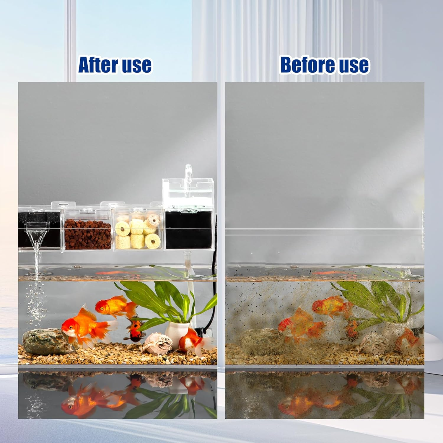 EKIND 1 Piece Aquarium Filter Foam Pad, Cut-To-Size Black Bio Sponge Filter Media Pad for Fish Tank, Durable, High-Efficiency Water Purification（Fine Pore, 7.87" X 7.87" X 0.78"） image number 4