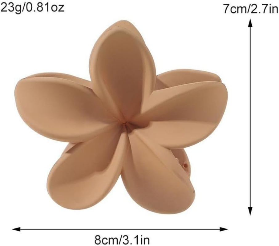 1 X Women'S Flower Hair Clips, Flower Hairpin, Hair Clips, Claw Clip, Non-Slip Plastic Hair Pin, Hair Accessories, Headpiece for Women and Girls for Daily Wear, Yellow image number 2