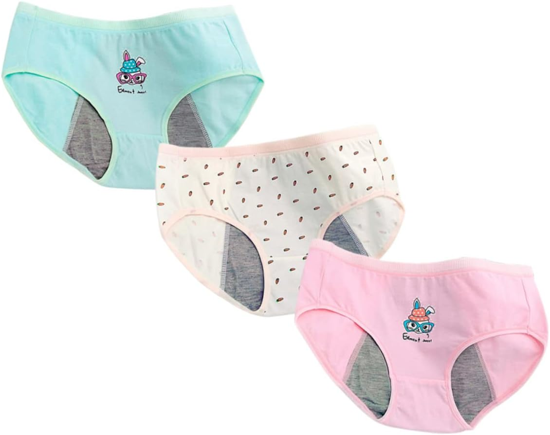 FOMIYES 3Pcs Women'S Leak Underwear Sanitary Pants Breathable Period Underpants image number 3