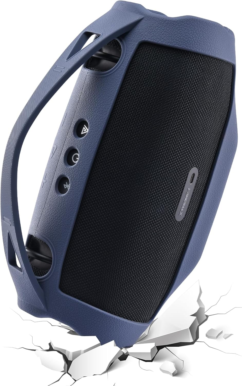 JOYSOG Xtreme 4 Silicone Case, Portable Carrying Cover for JBL Xtreme 4 Bluetooth Speaker Protector Sleeve Travel Bag (Blue) image number 1