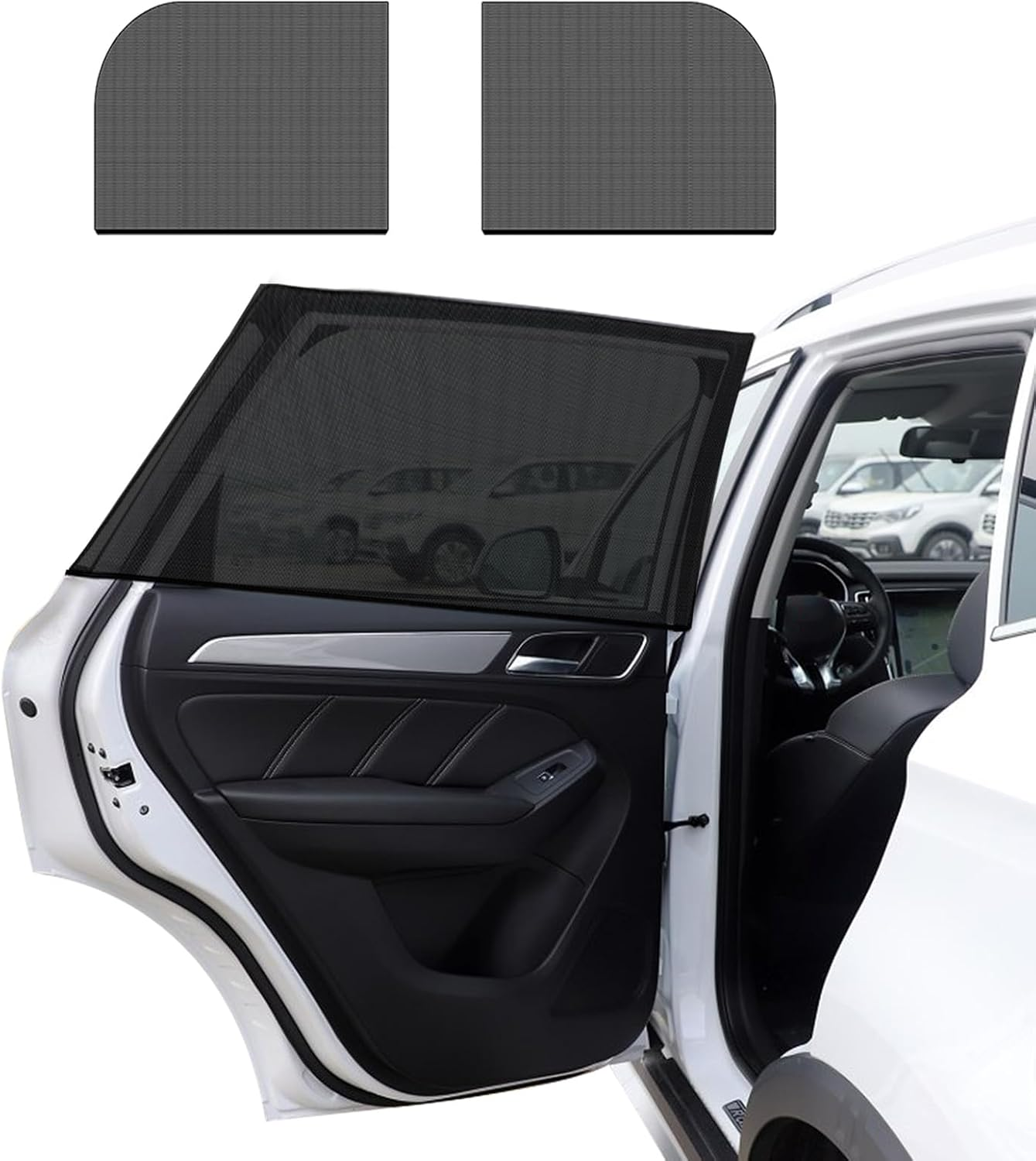 Ohleats 4 PCS Car Window Shades, Auto Front Rear Side Window Sun Shades for Block Heat & UV Protection, Breathable Mesh Baby Window Screen Covers, Universal Car Accessories (SUV) image number 6