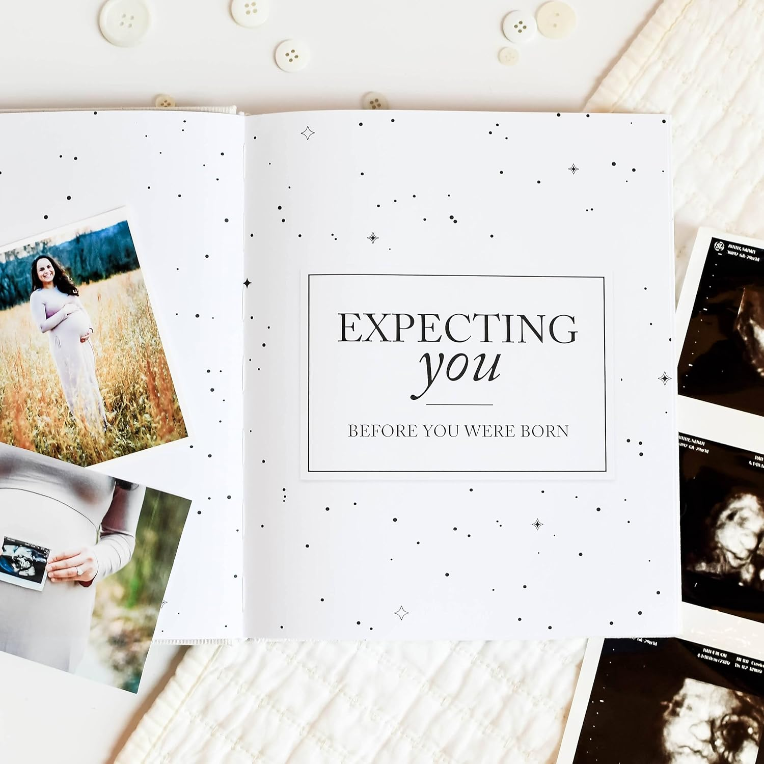 DUNCAN & STONE PAPER CO. Childhood Memory Book (Cream, 175 Pages) - Pregnancy to Year Eighteen Memory Journal for Parents - Sky Blue image number 7