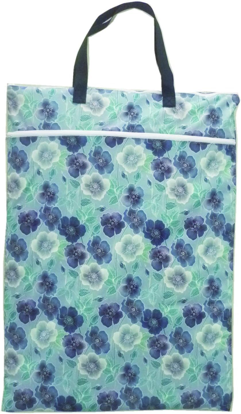 Large Hanging Wet/Dry Cloth Diaper Pail Bag for Reusable Diapers or Laundry, Sea