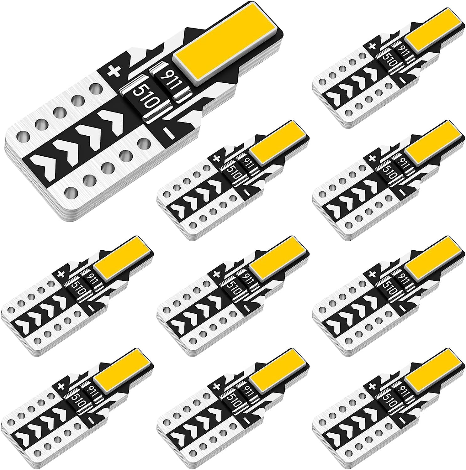 194 LED Bulb, 168 W5W 2825 LED Bulb 6000K White Super Bright Replacement for License Plate Light, Dome Light, Map Light,Courtesy Light (Pack of 10) image number 2