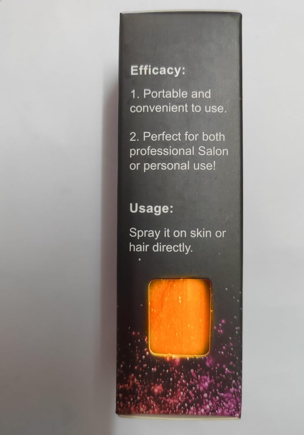 Go Ho UV Orange Hair and Body Glitter Spray, Festival UV Effect Glitter Powder Makeup for Hair/Body/Clothes,Dry Powder Spray Loose Sparkle Makeup,10G - Red image number 6