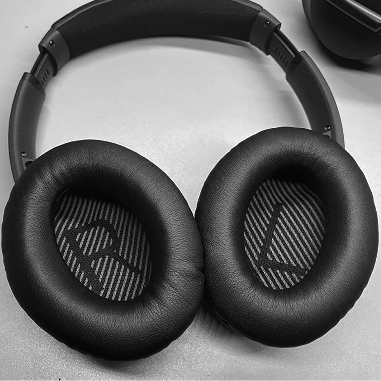 Replacement Earpads Cushions for Bose Quietcomfort 35 (QC35) & Quiet Comfort 35 II (QC35 Ii) Headphones, Ear Pads with Softer Leather, Noise Isolation Foam, Added Thickness (Black) image number 2