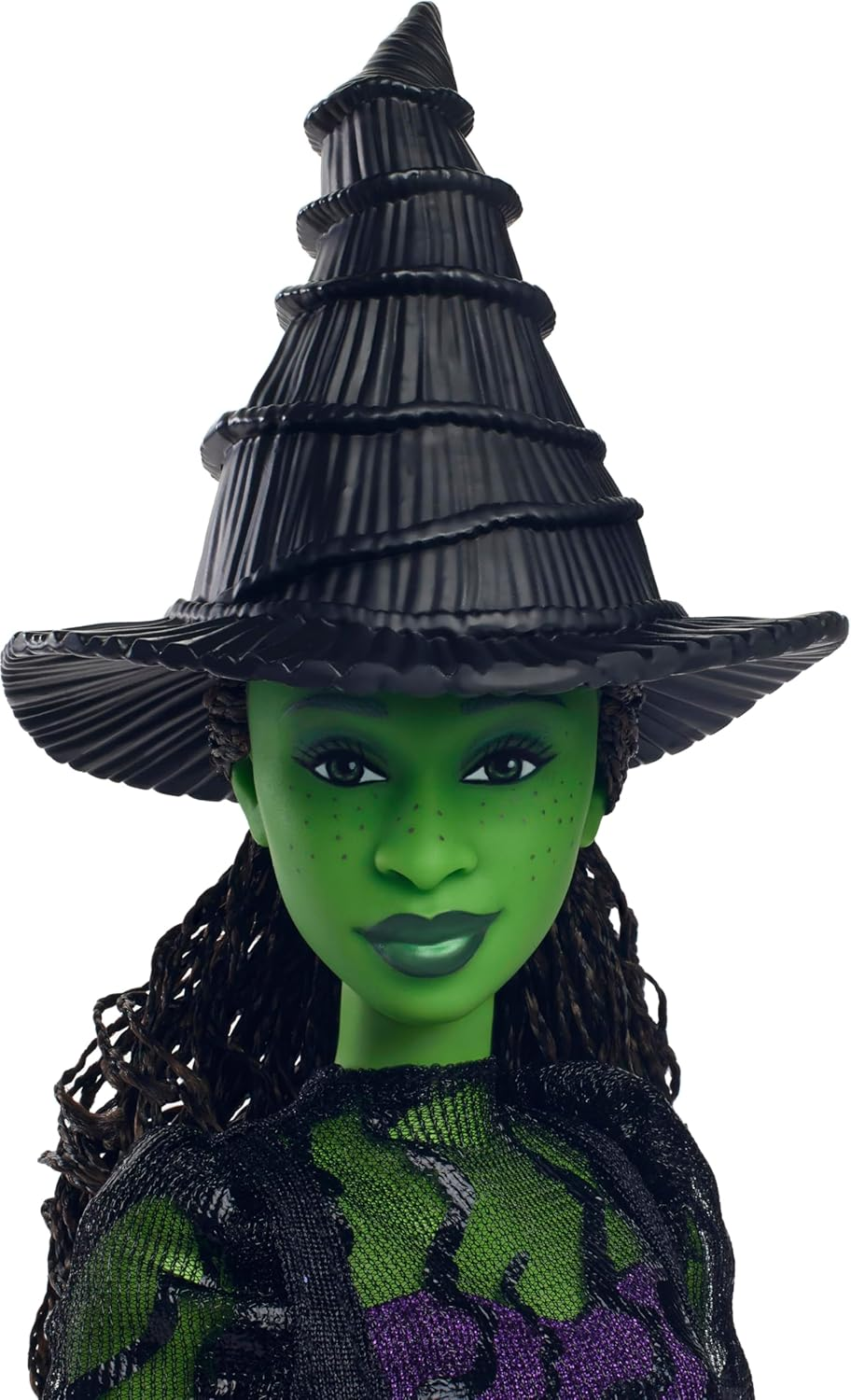 Wicked Elphaba Fashion Doll & Accessories with Green Skin, Braided Black Hair, Posability & Removable Ballroom Look image number 1