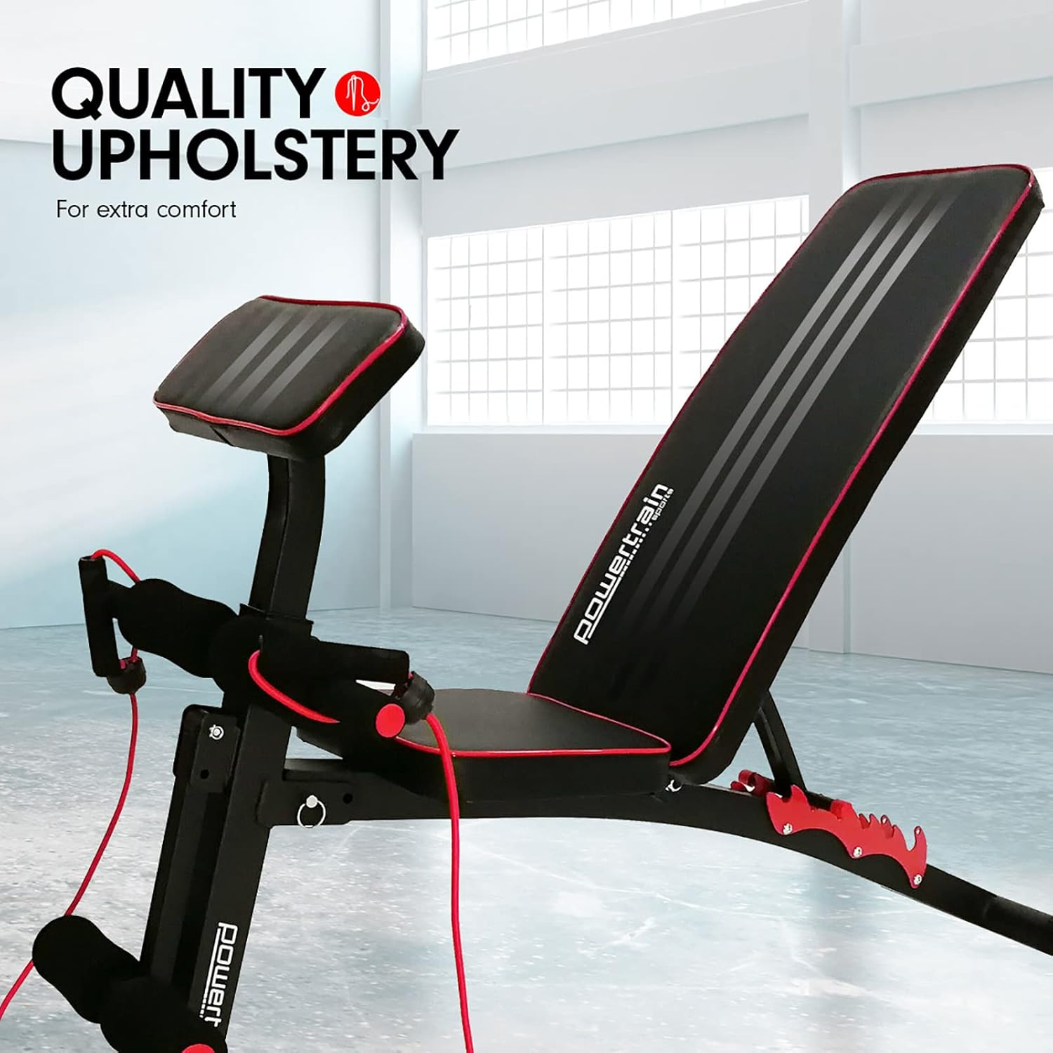Powertrain Sports Adjustable Incline Decline Flat Gym Fitness Bench