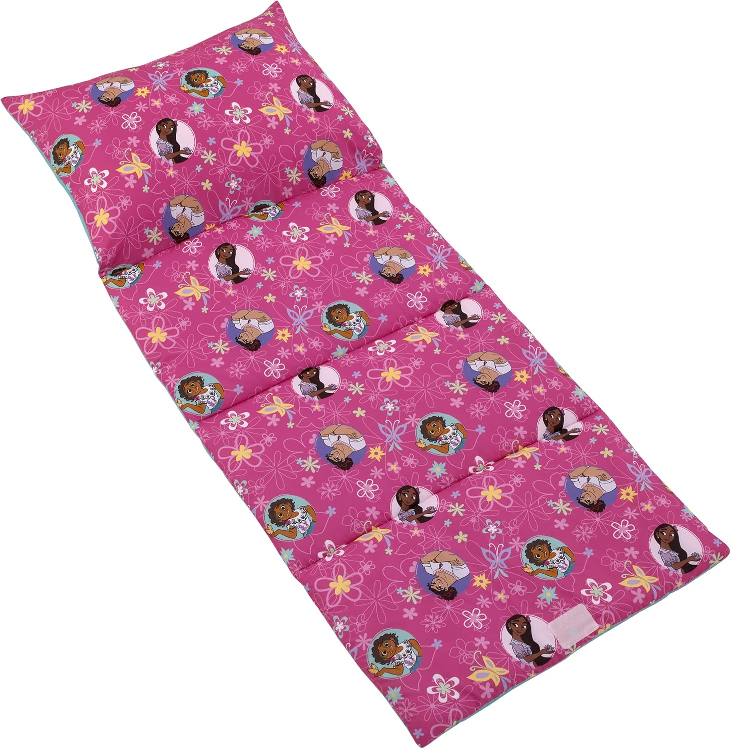 Disney Encanto Tropical Delight Pink and Aqua, Mirabel and Isabella Deluxe Easy Fold Toddler Nap Mat image number 4