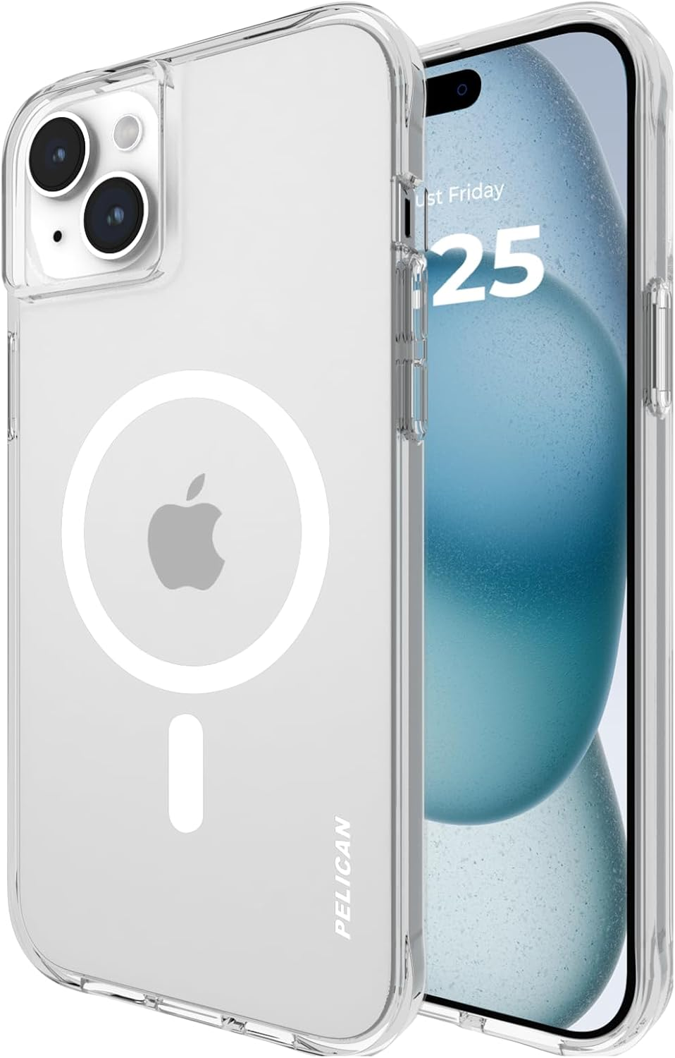 Pelican Ranger Series - Iphone 15 plus Case 6.7' [Wireless Charging Compatible] [Anti-Yellow] Protective Phone Case with Anti-Scratch Tech [12Ft Mil-Grade Drop Protection] 15 plus Cover - Clear