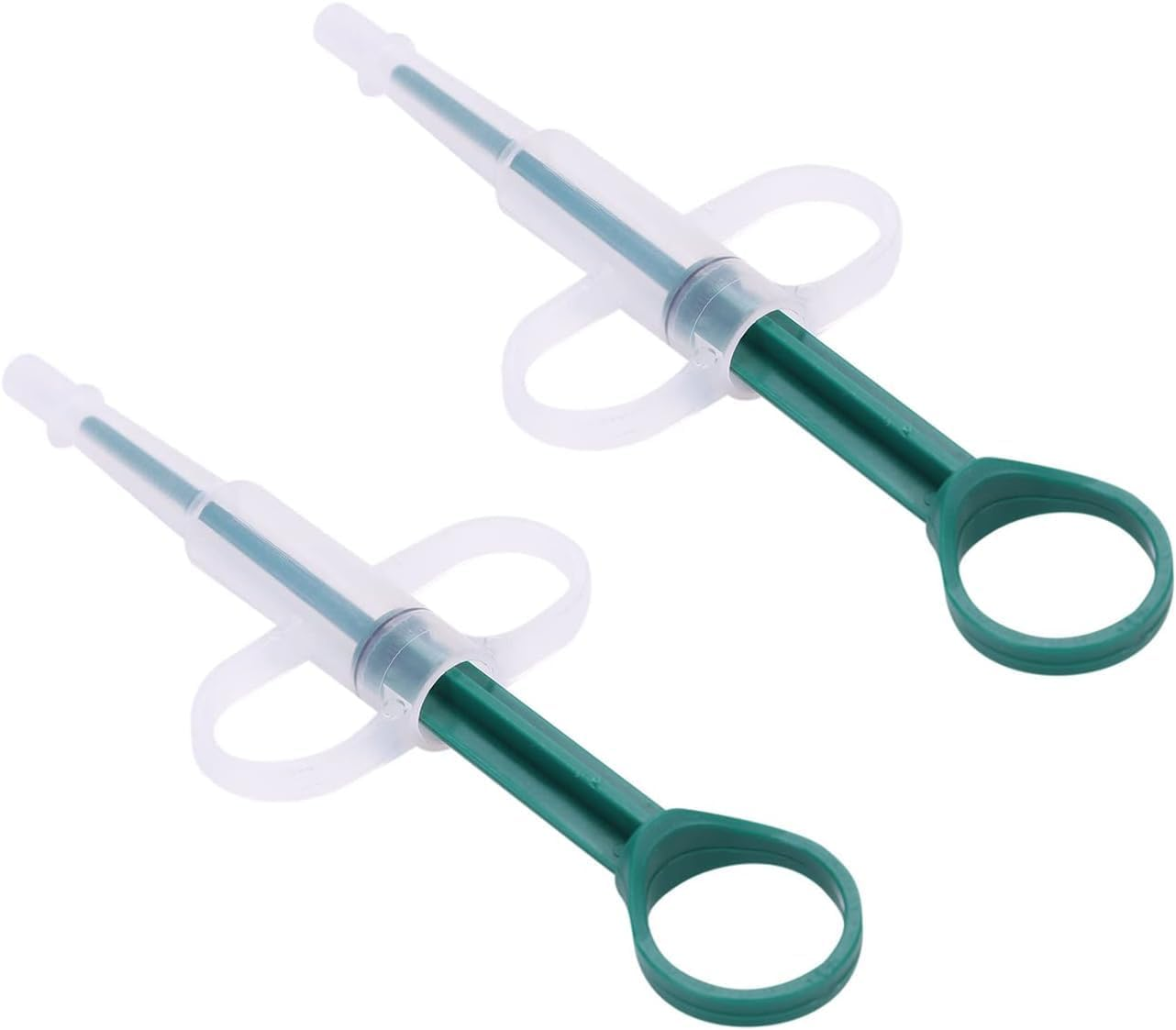 2 Pieces Pet Pill Dispenser Silicone Medicine Feeder Soft Tip Tablet Syringe Popper Tool Pet Medicine Shooter for Feeding Dogs Cats Animals Feeding Dogs Cats Animals (Green, One Size) image number 4