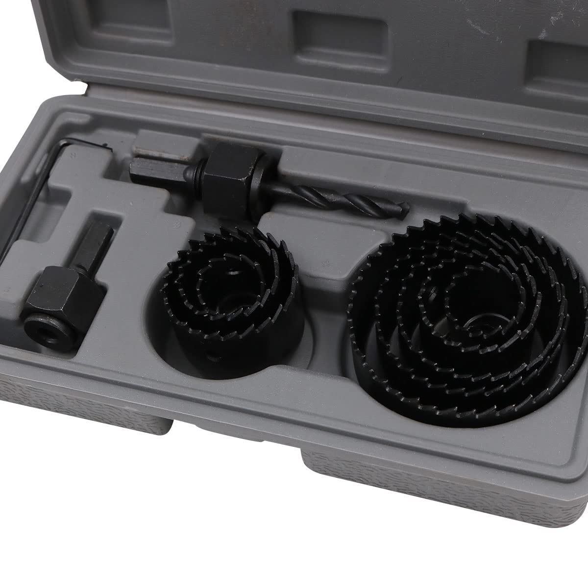 ZONADA 11Pcs in Set Holesaws Cutting Drywall, Wood, Plaster, Plastic,Pvc, Plasterboard and Other Soft Material, 19Mm &ndash; 64Mm Hole Saws with Tool Box image number 6