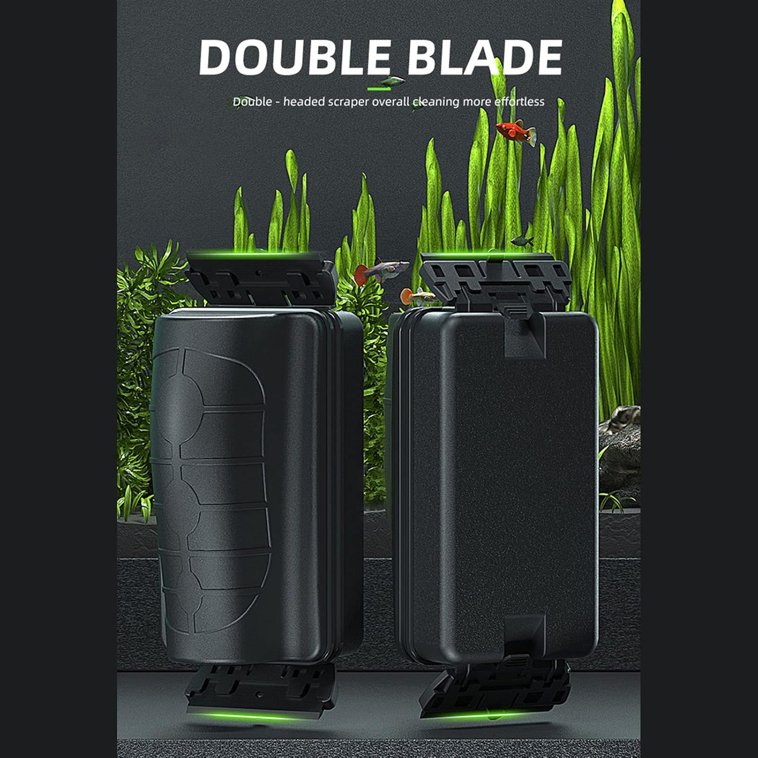 Magnetic Aquarium Glass Brush Frosted Magnetic Freestanding Aquarium Cleaner Deep Cleaning Algae Remover (Black) image number 1