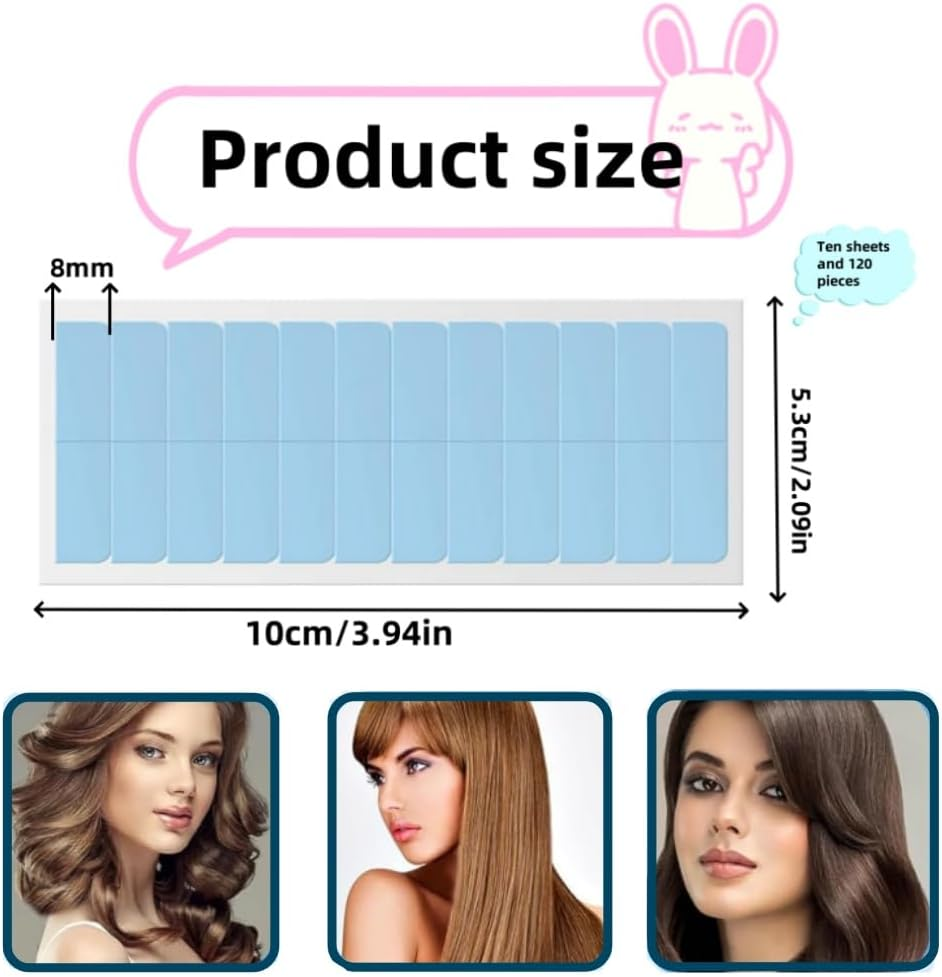 120 Pieces of Hair Extension Tape Label Double-Sided Extension Tape, Powerful Residue-Free Double-Sided Tape, Hair Extension image number 2