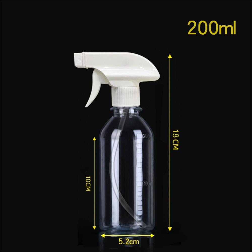 Plastic Spray Bottles - 200ML Empty Spray Bottles for Cleaning Solutions,Pet, Essential Oils, Hair, Cooking - Mist/Stream Water Bottle (Clear, 200Ml) image number 1