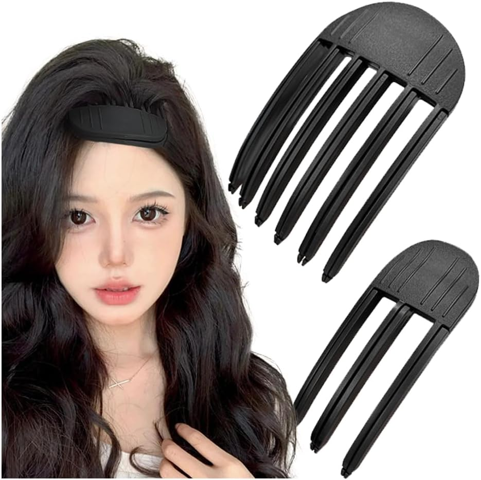 2 Pcs Volumizing Hair,Hair Root Smooth & Sturdy Wide Tooth Plastic Afro Pick Pcs 3/6 Teeth Comb Root for Curly Hair Volume,Root Lifting Hair Clipvolumzing Roll Instant Hair Styling Tools for Women (Two Size)