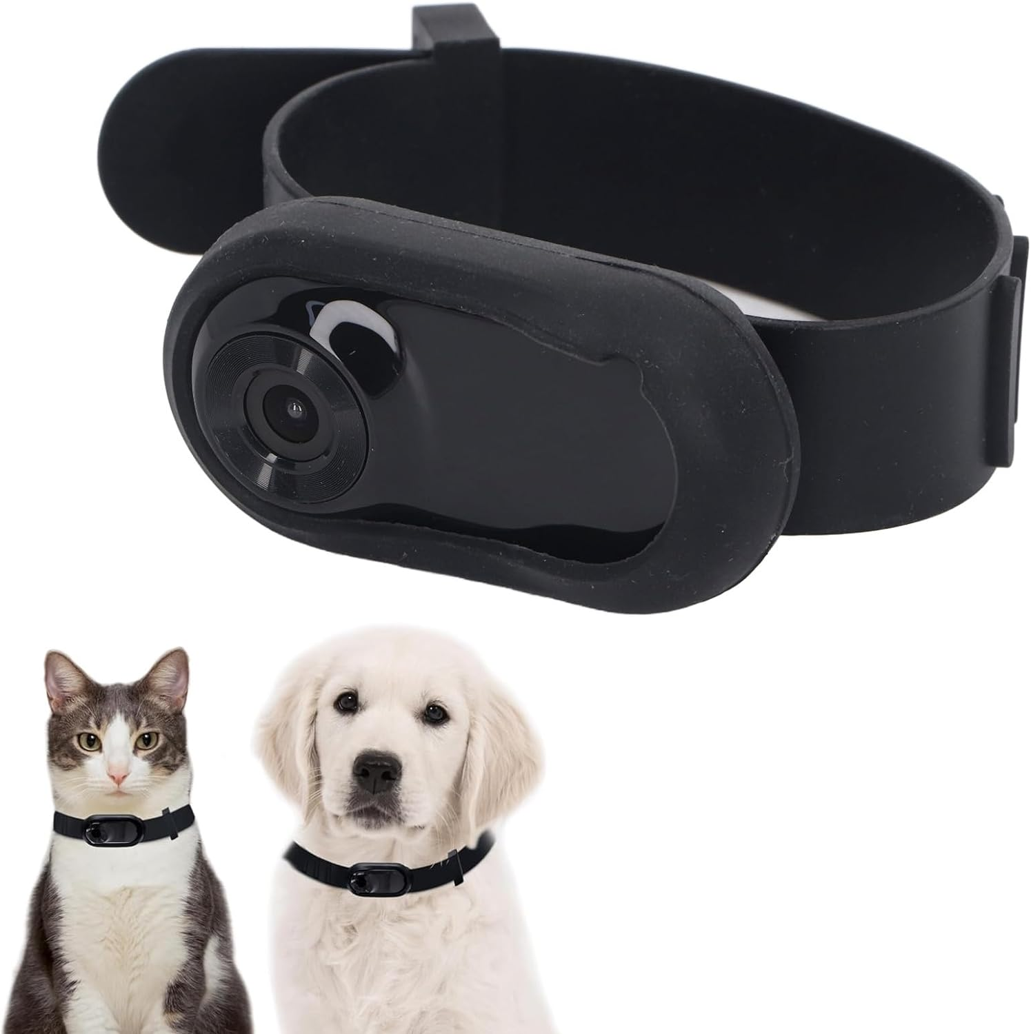 Jectse Cat Collar Camera, No Wifi Required, 120 Degree Wide Angle Pet Cameras, Action Camera with Video Recordings, Pet Camera for Indoor and Outdoor Use (Black) image number 4