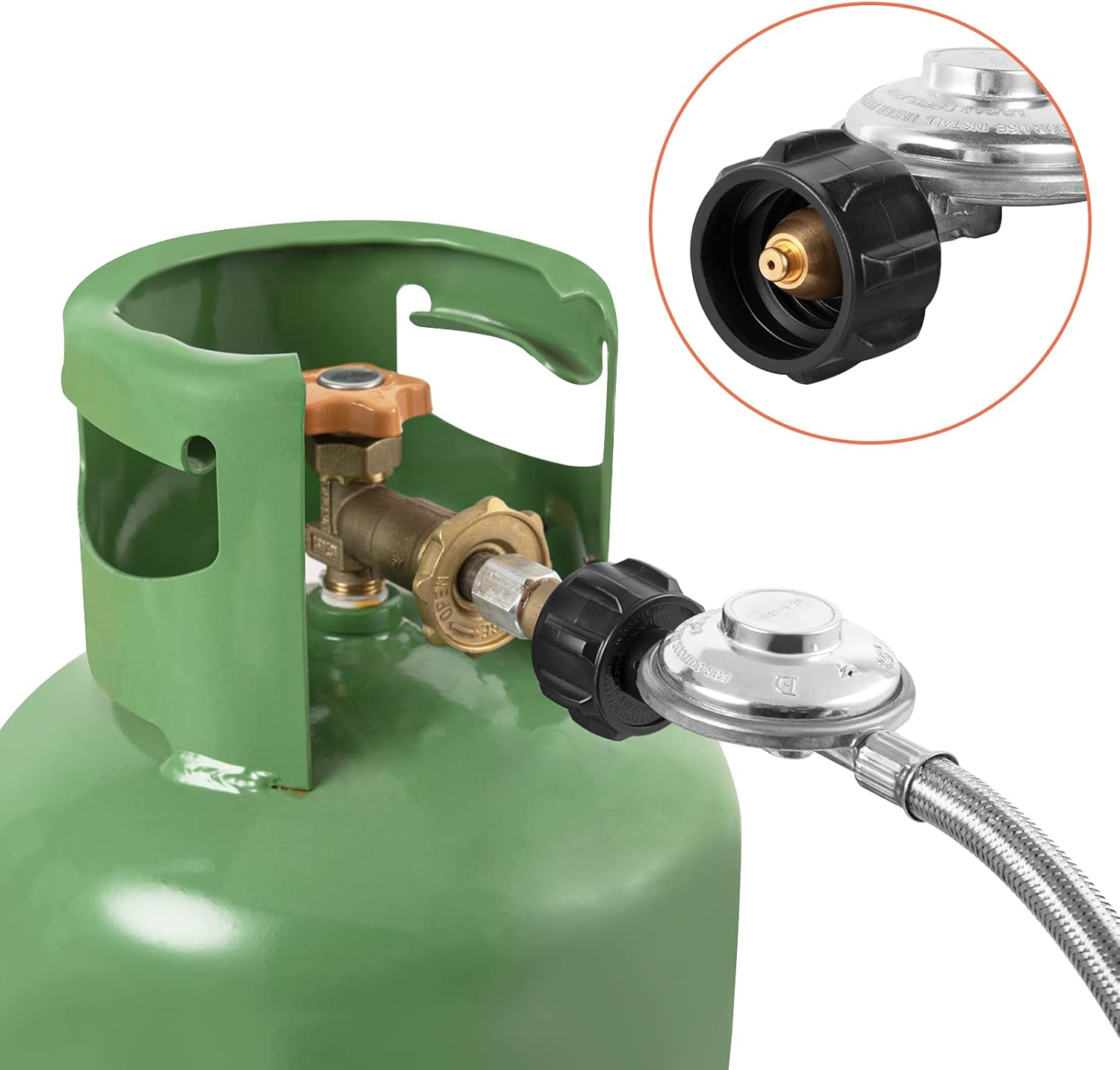 GASPRO Propane Gas Fire Pit Kit, with 12 Inch Jet Fire Pit Burner Ring, for DIY & Upgrade Propane Fire Pit, Fireplace, Heavy Duty 304 Stainless Steel, Indoor & Outdoor Use image number 1