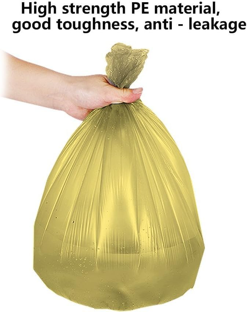5 Rolls Small Trash Garbage Bags, 5 Gallon Strong Thin Material Disposable Kitchen Garbage Bags, Durable Plastic Trash Bags for Office Home Bedroom Garden Waste Bin, 100 Counts (Gold) image number 2
