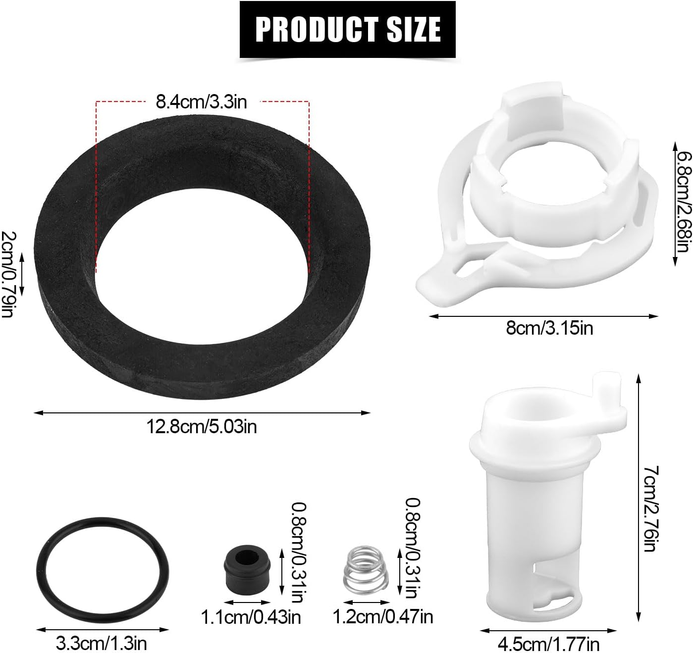 NQEUEPN 42049 Water Valve Replacement Kit for Thetford, RV Toilet Parts Compatible with Thetford Aqua Magic Style II Style plus Style Lite Toilet