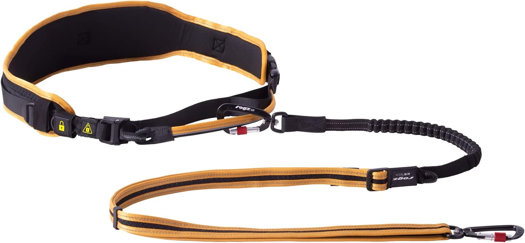 Rogz Airtech Sport Dog Belt and Lead, Burnt Ochre, Large/X-Large