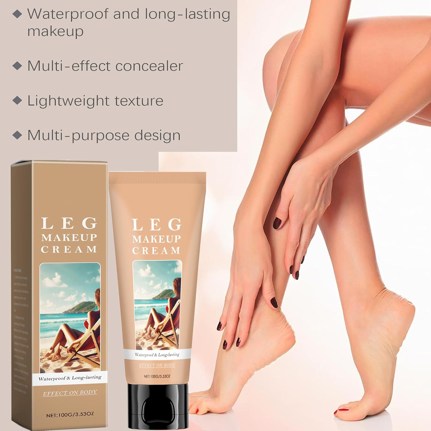 Body Darkening Foundation Natural Tanned Skin Moisturising Darker Darker Concealer Long Lasting Foundation image number 4