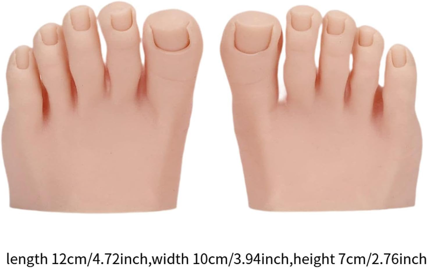 Koolsoo Practice Fake Foot Model, Nail Mannequin Movable Art Training Half Foot Display Professional Soft Silicone for Nails Tips, Skin Color - Dark Skin Color image number 7