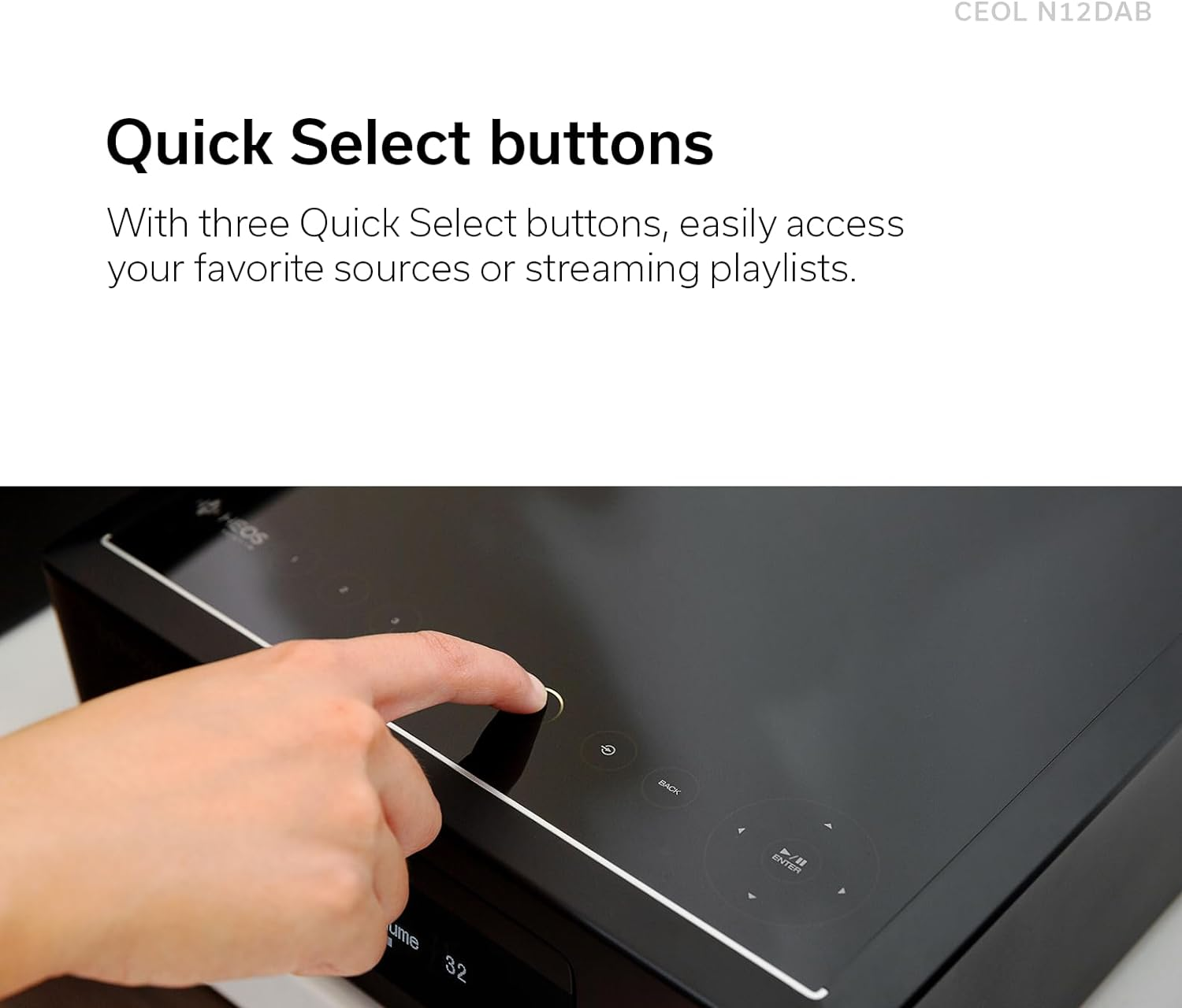 Denon CEOL N12DAB All-In-One System with CD Player, DAB/FM Radio, HDMI ARC and HEOS&reg; Built-In - White image number 6