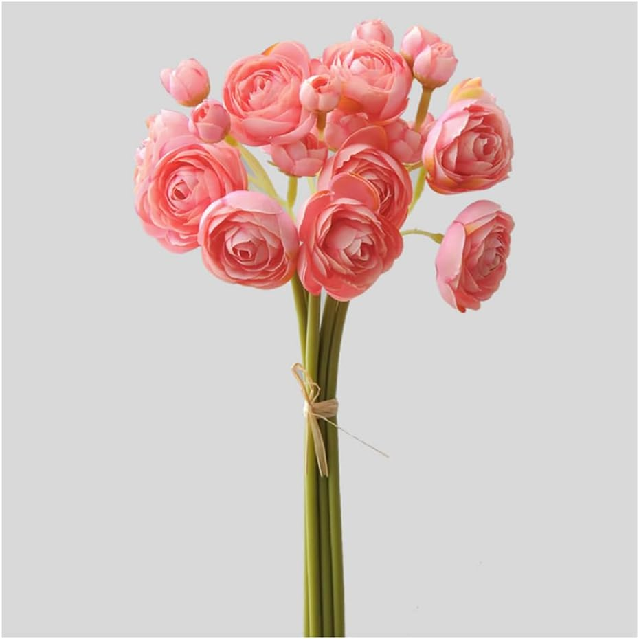 AU021-2 Pale Pink Artificial Water Lily Bouquet, 1 Pcs Fake Silk Flower Family Office Store Hotel Wedding Display Cabinet Bouquet Ideal Decoration, 10.2"(26Cm)