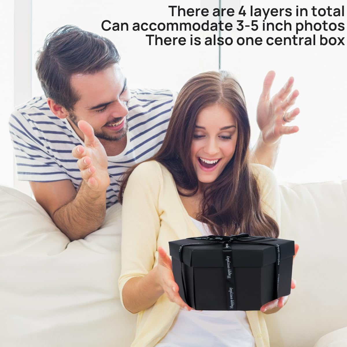 Explosion Box Bouncing Surprise Gift Box DIY Explosion Gift Box with 6 Faces Handmade Photo Hexagon Box Love Memory DIY Photo Album Commemorative Album for Birthday Valentine'S Day and Christmas image number 4