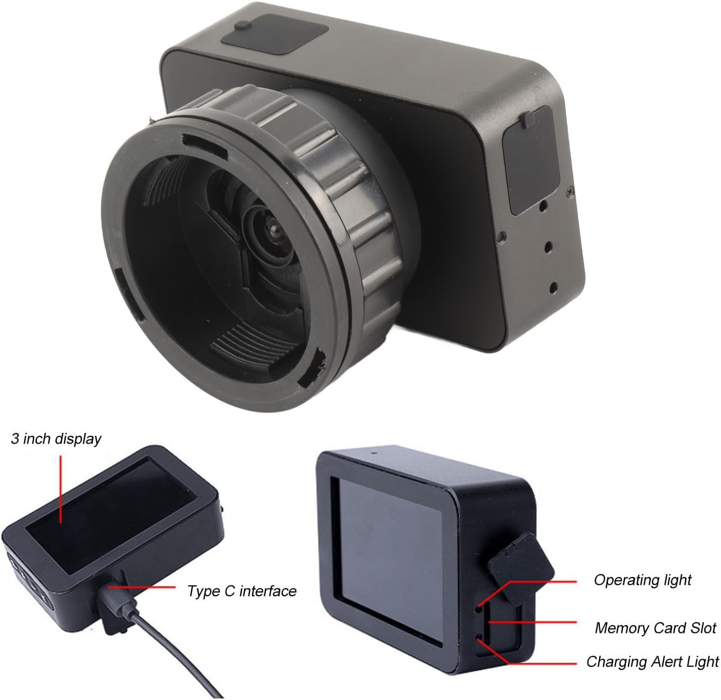 4K Electronic Telescope Eyepiece Camera with 3Inch Screen, Night Vision & 128GB Storage for Astronomy image number 1