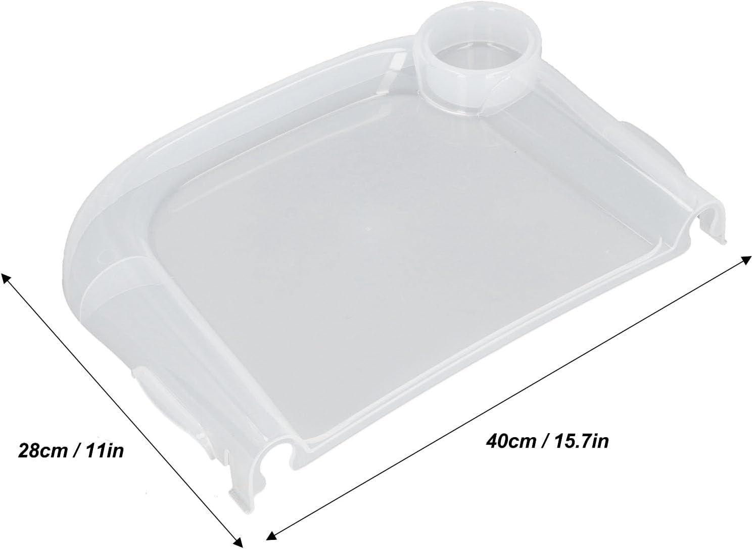 Baby Dining Tray, Portable Baby Feeding Tray for Clip on Fast Table Chair Ideal for Baby Toddler for Meal Restaurant, Clear Plastic Baby Dining Tray Accessory for Toddlers, image number 2