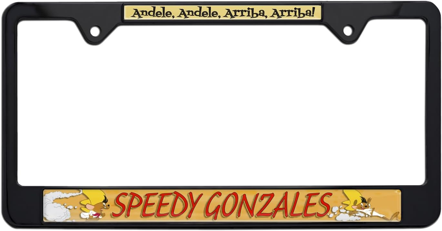 Road Runner Open Black License Plate Frame