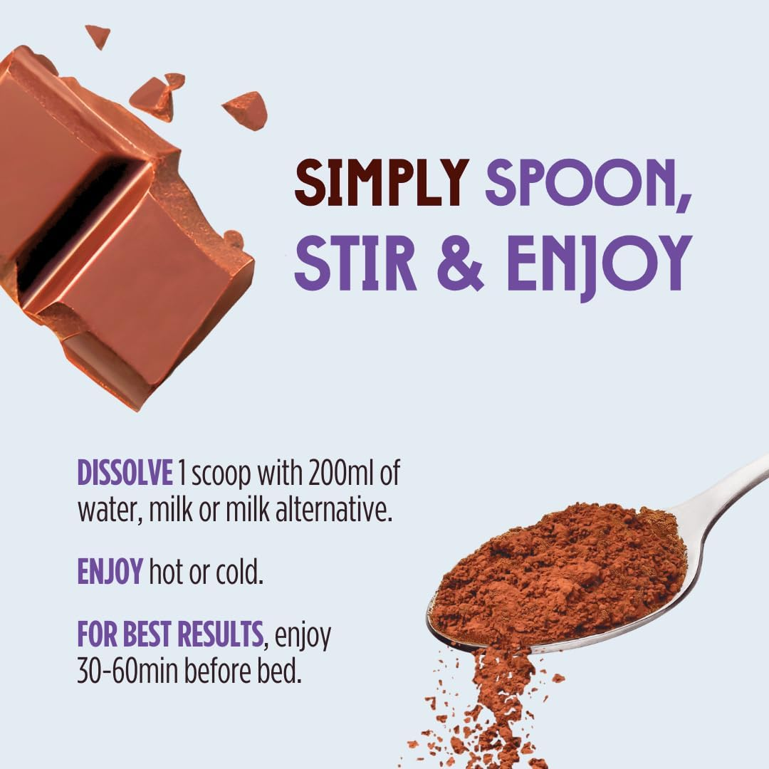 Peak Unwind Hot Chocolate Powder with Magnesium, Natural Sleep Aid - Sugar Free Milk Chocolate - Chamomile & Sleep Hot Chocolate, Keto-Friendly - 30 Servings image number 3