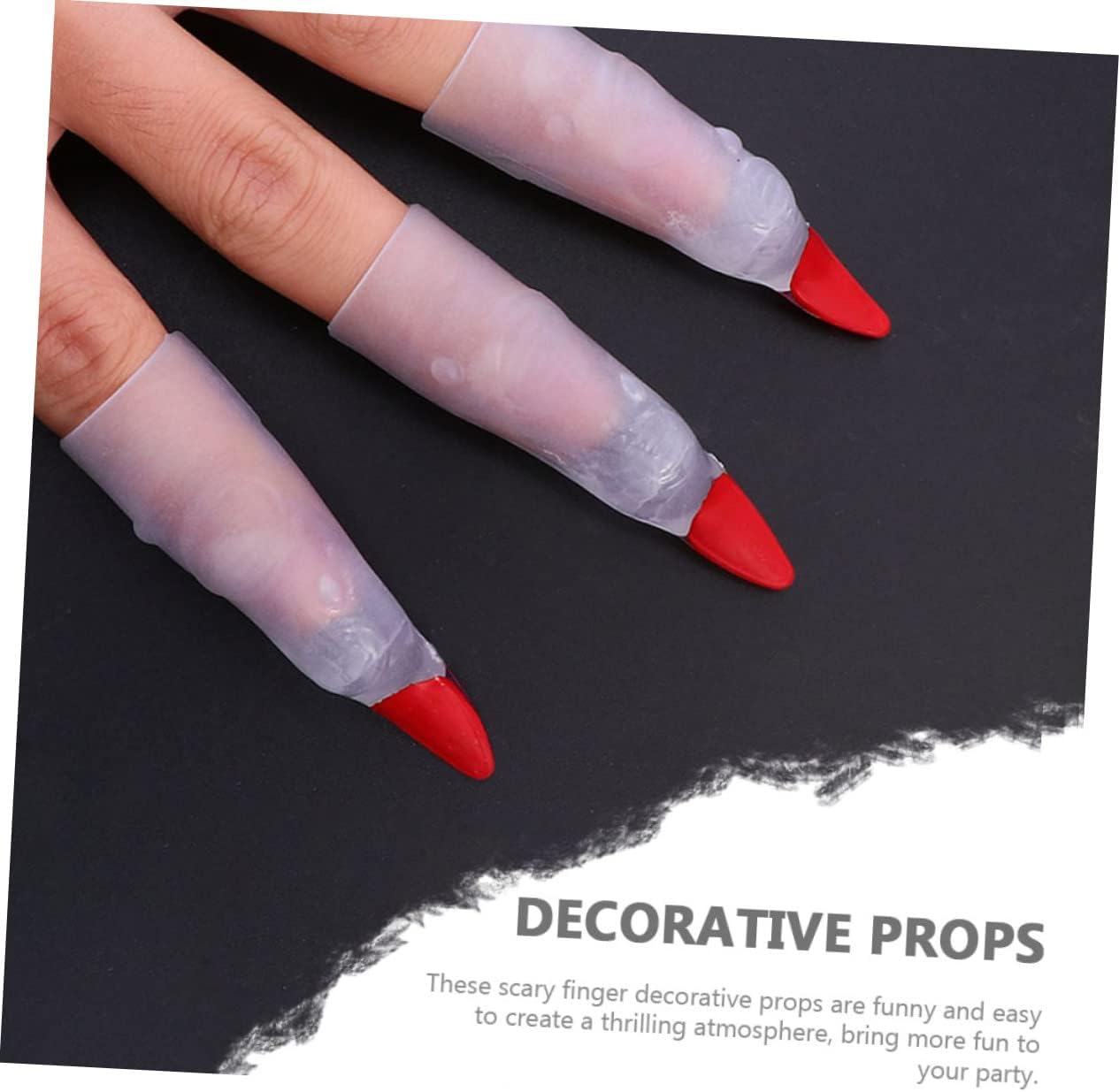 EPIGEIST 50Pcs Witch Finger Nails Horror Fake Nails for Halloween Pranks Scary Costume Accessories for Parties and Role-Playing Events image number 4