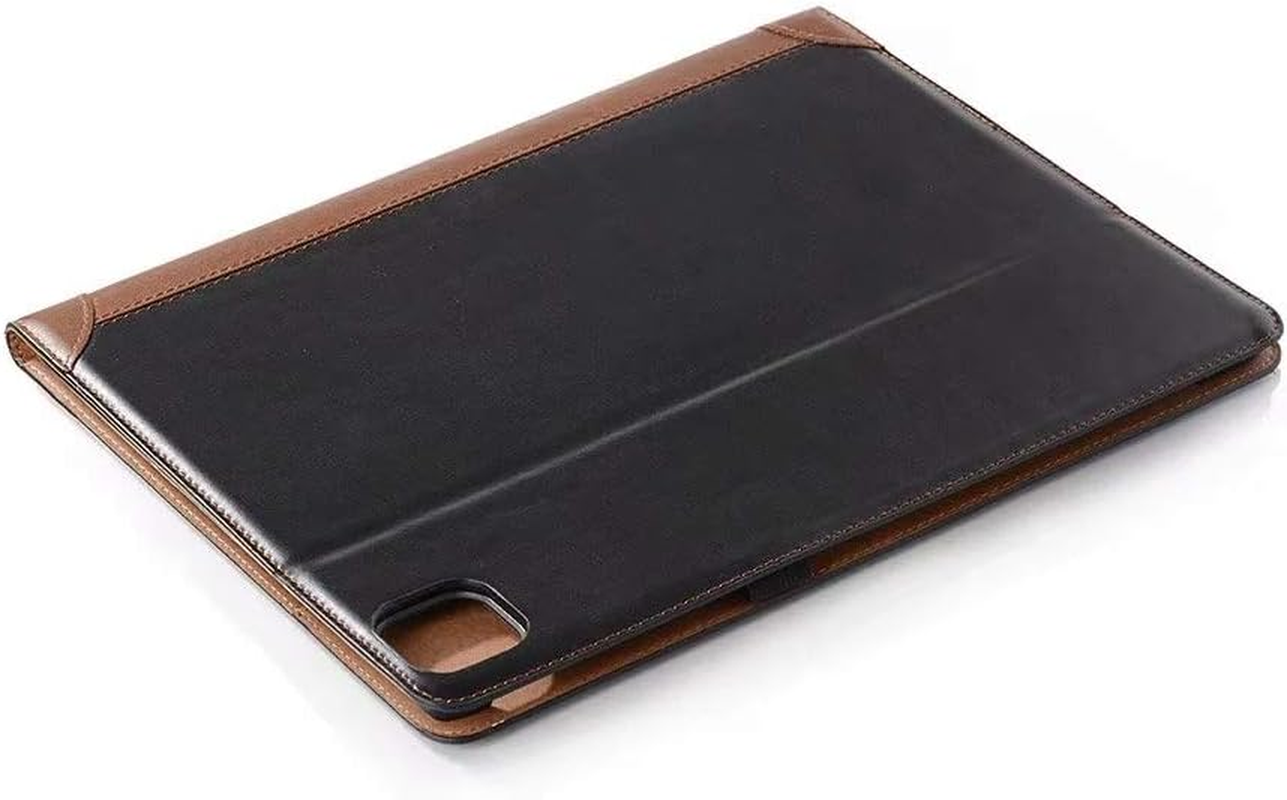 Ipad Air (13'') M3-2025 M2-2024 Case, Ipad Pro-3 4 5 6 (12.9'') Case with Pen Holder, Dmaos Business Vintage Book Synthetic Leather Stand Folio Smart Cover - Black image number 1