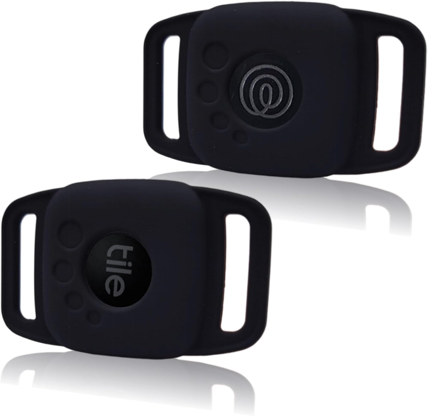 2 Packs Silicone Case for Tile Mate 2022,Mate 2024 Tag for Pet,Cat,Dog Collar,Tracker Cover Accessories, Stable,Safe Finder Holder for Bag (Black)