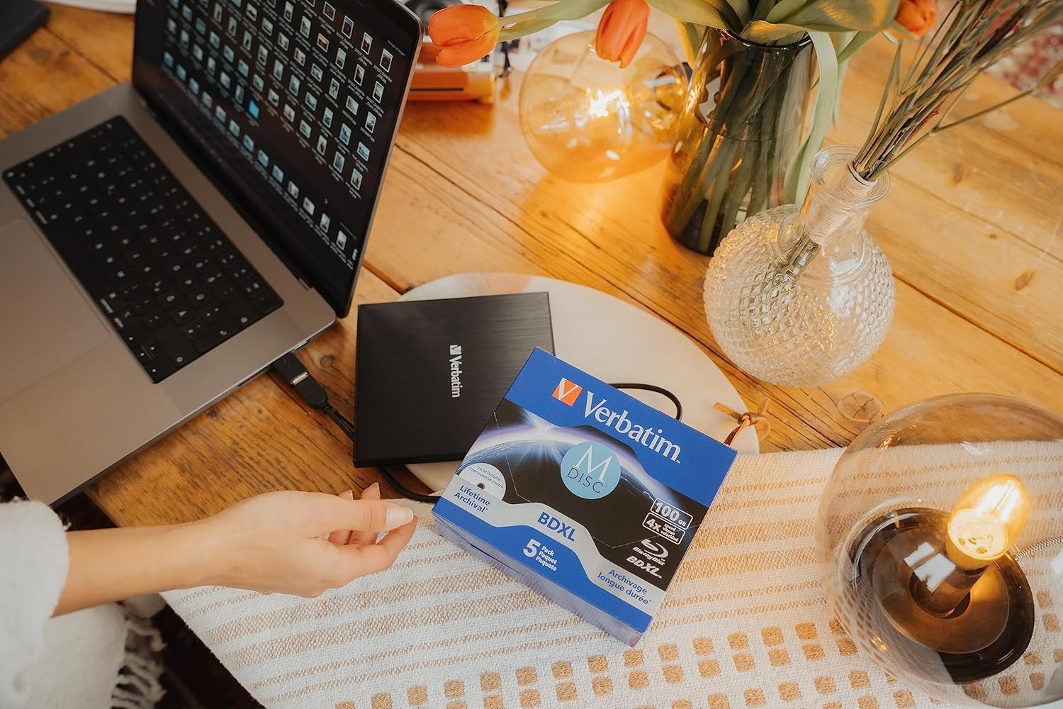 VERBATIM Ext. Slimline USB-C CD/DVD Rewriter image number 3