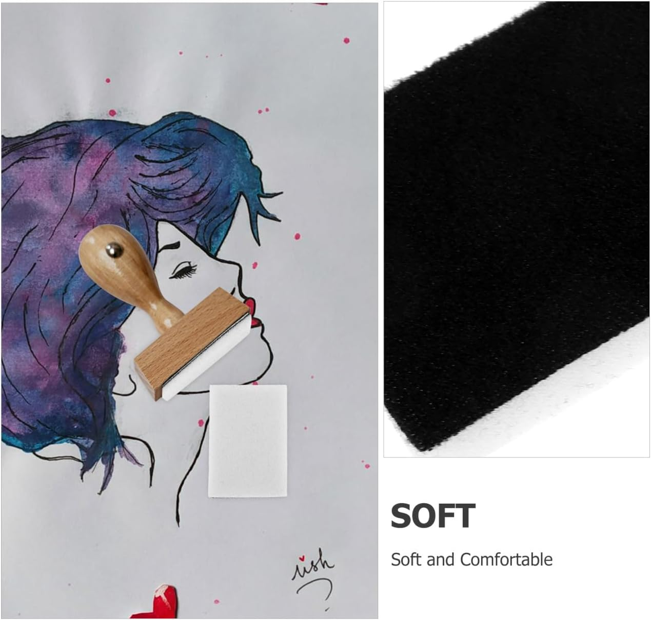 Totority 10Pcs Mini Square Foam Pads for Ink Blending Tools Soft Replacement Sponges for Scrapbooking Painting Drawing Effortless Blending for Artistic Projects