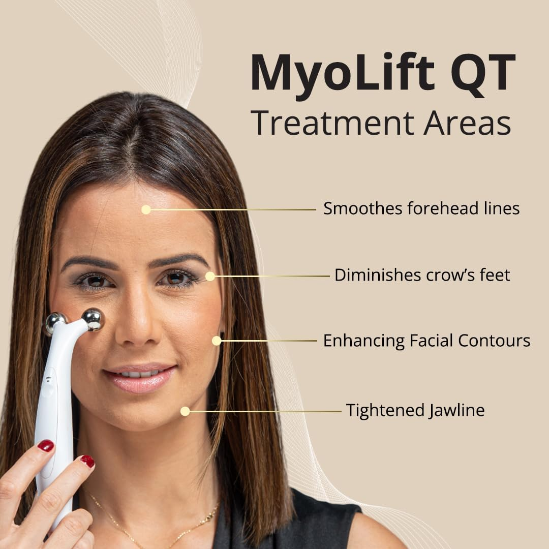 7E Wellness Myolift QT Microcurrent Facial Device with Smart Current Technology and Smartphone App - Portable Skin Care Tools, Instant Face Lift, anti Aging, Skin Tightening - up to 400 Microamps image number 5