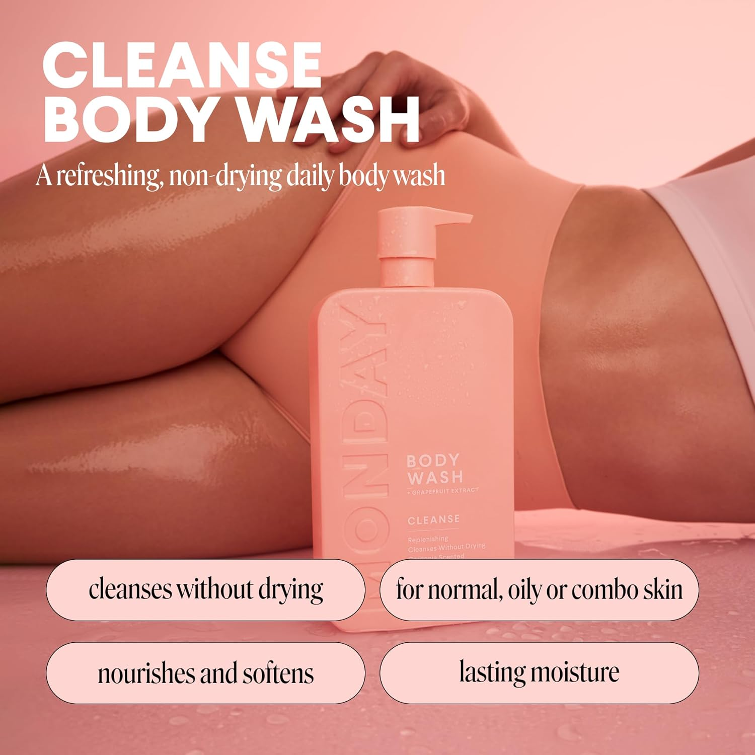 MONDAY Haircare CLEANSE Body Wash with Grapefruit Extract, Hyaluronic Acid, Shea Butter, Hyaluronic Acid and Coconut Oil image number 1