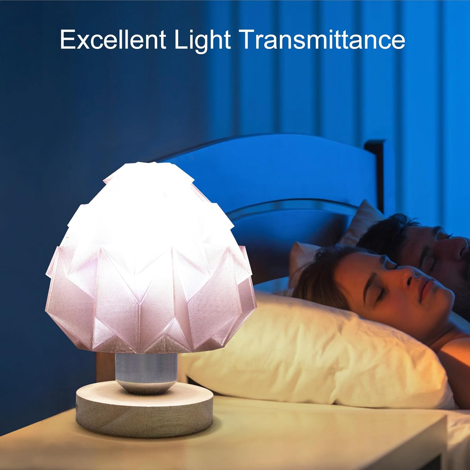 IEMAI Clear PLA Filament 1.75Mm 1Kg, Glitter Transparent PLA Cherry Blossom Pink 3D Printer Filament, Dimensional Accuracy +/- 0.02 Mm image number 3