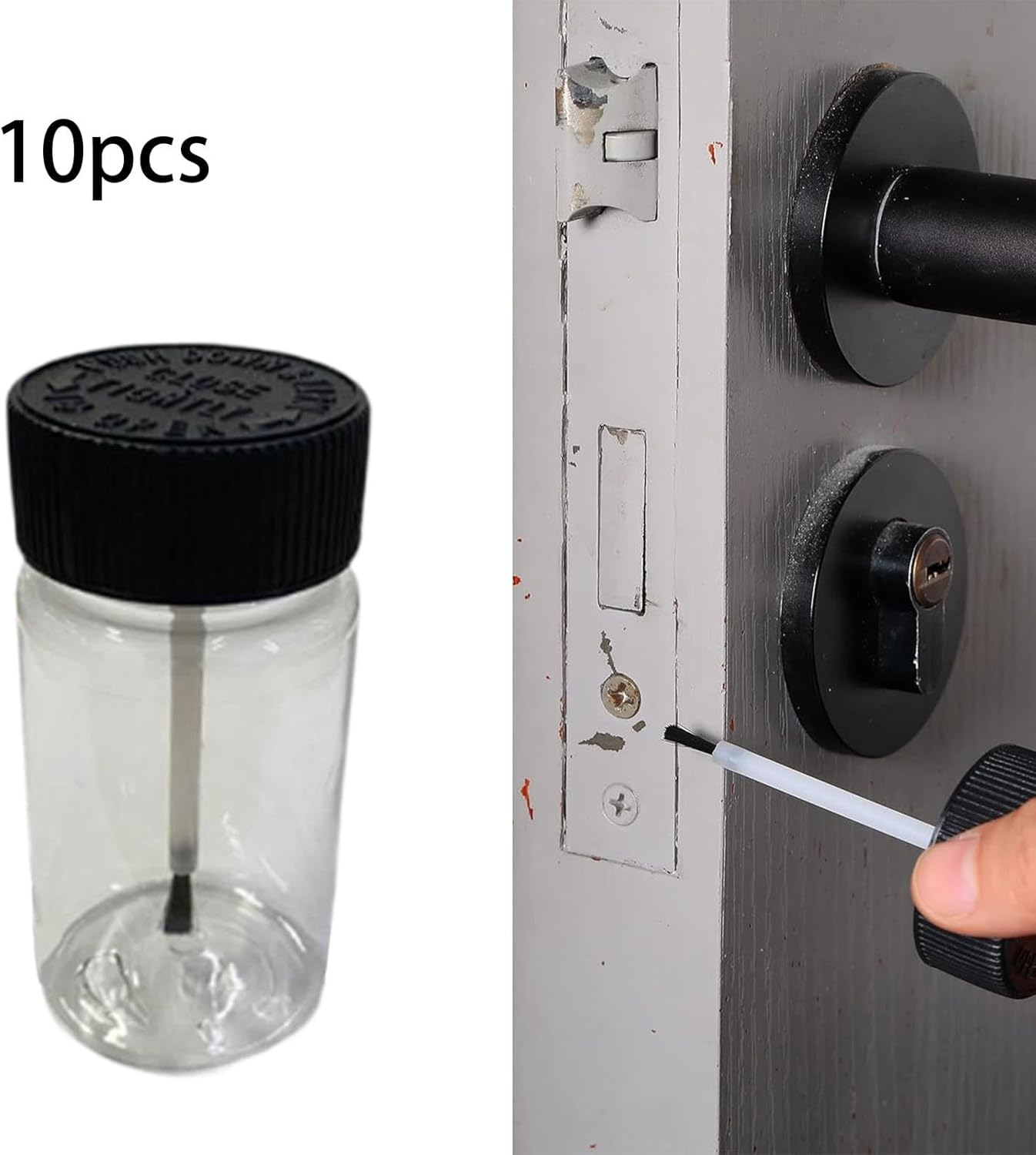 10 Pieces Empty Touch up Paint Bottles Touchup Paint Bottles 2Oz Fluid Capacity Reusable Paint Touch up Bottle image number 3