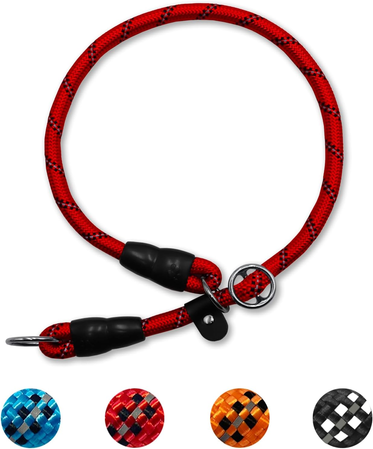 Dog Slip Collar, Reflective Nylon Martingale Chock Collar No-Pull P Collar with Sliding Stopper Training Dog Collar for Small Medium Large Dogs image number 6