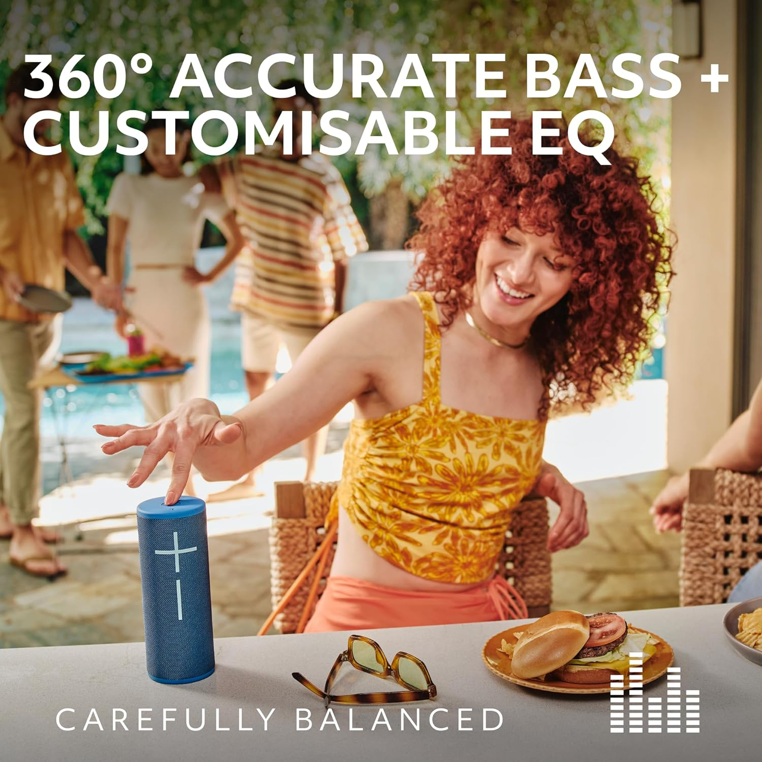 Ultimate Ears Boom 4 Portable Waterproof Bluetooth Speaker with 360-Degree, Bold, Immersive, Crystal-Clear Sound, Floating Speaker with 15-Hour Battery and 147Ft (45M) Range - Black - Black image number 1