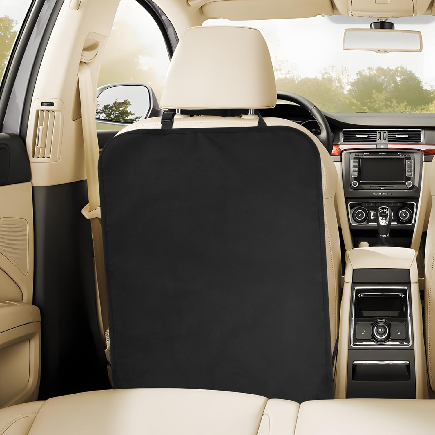 2 Pack Heavy Duty Kick Mats Back Seat Protectors for Kids,X-Large Durable Car Back Seat Cover,Waterproof Sag Proof Kick Mats Back Seat Protector for Vehicles Protect from Dirt,Mud&Scratches, X-Large - Black image number 7