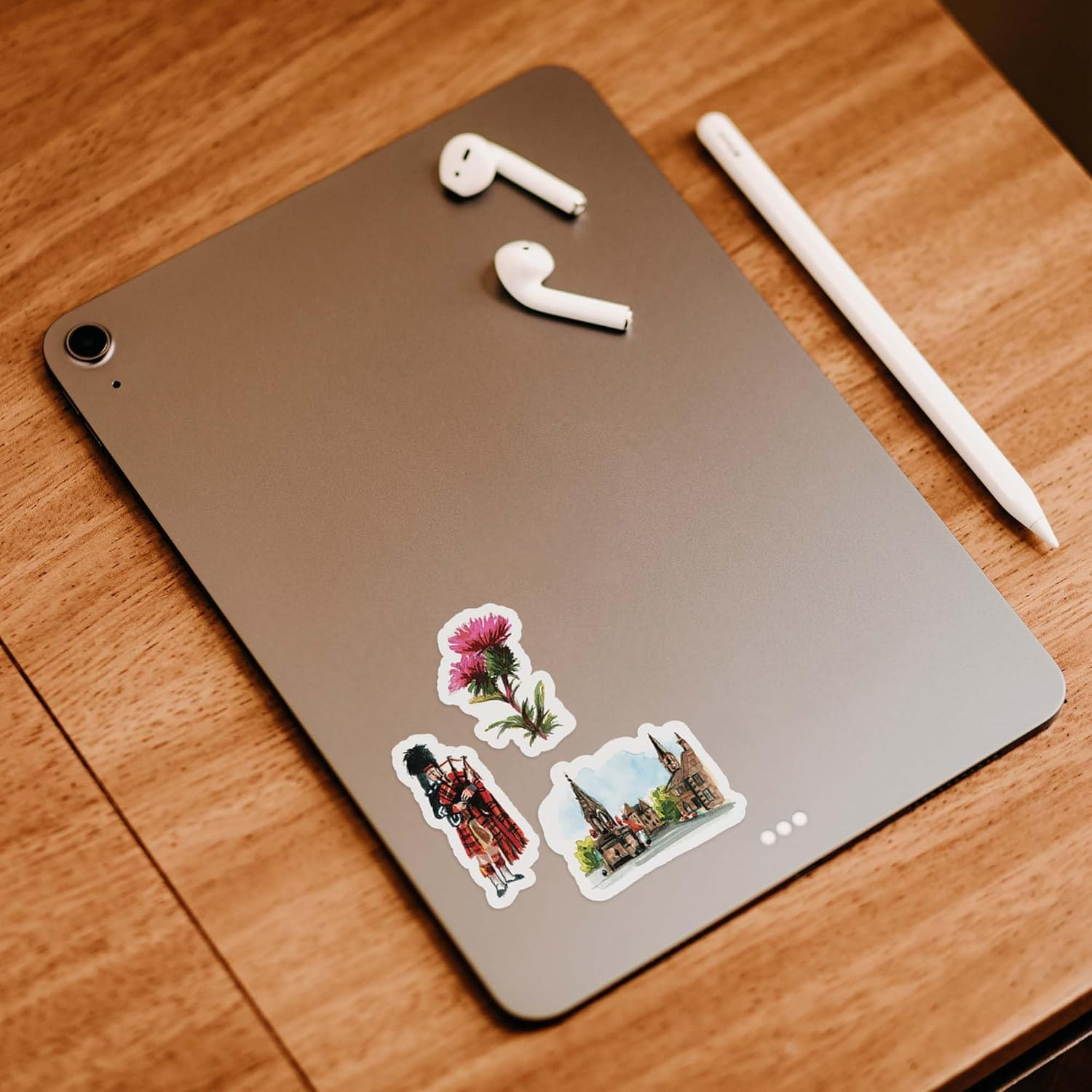 Navy Peony Spectacular Scotland Travel Stickers (31Pcs) - Watercolor, Waterproof, Scottish Themed Vacation Decals for Journals, Scrapbooks, Tumblers